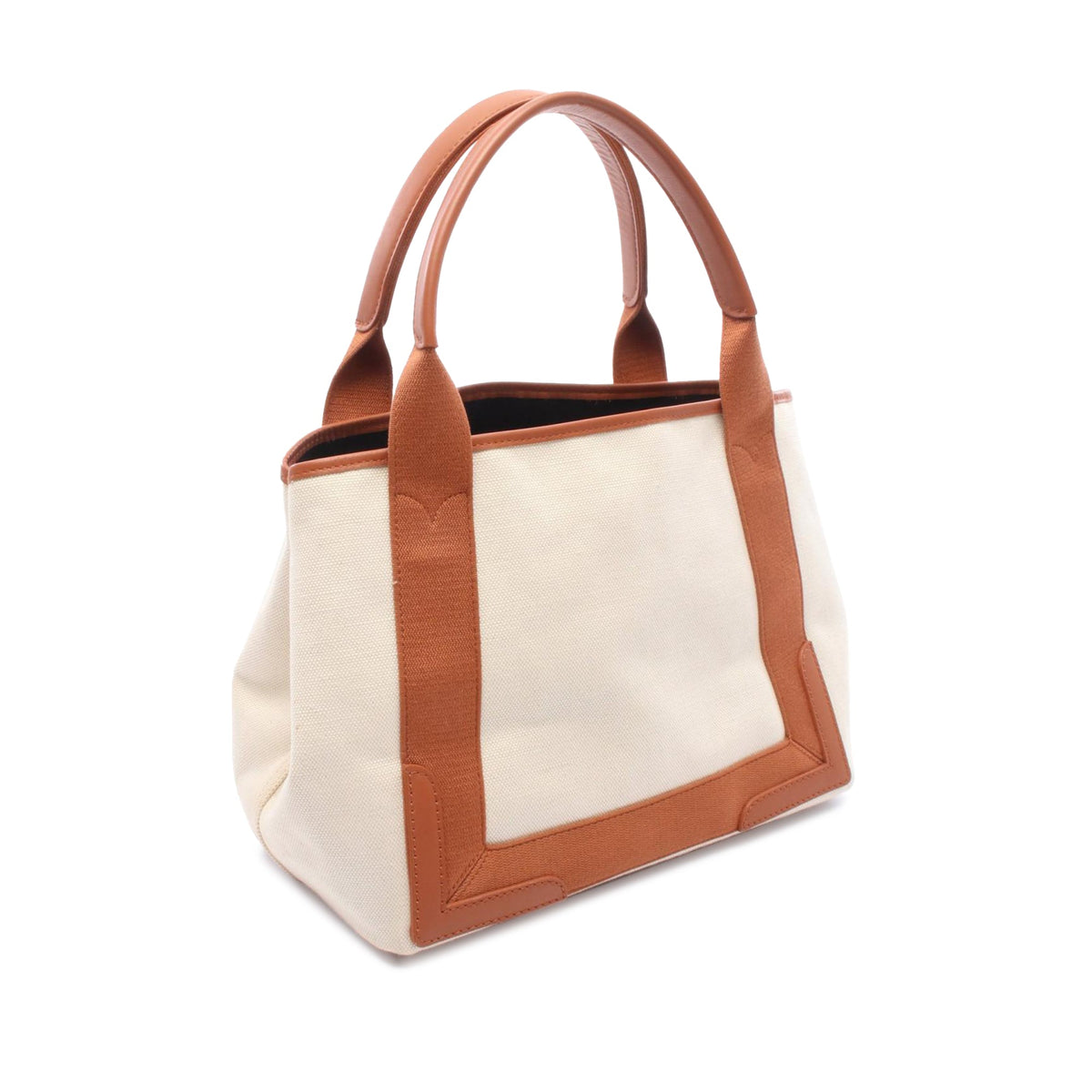 Balenciaga Navy Cabas S Canvas Tote Bag — Beige