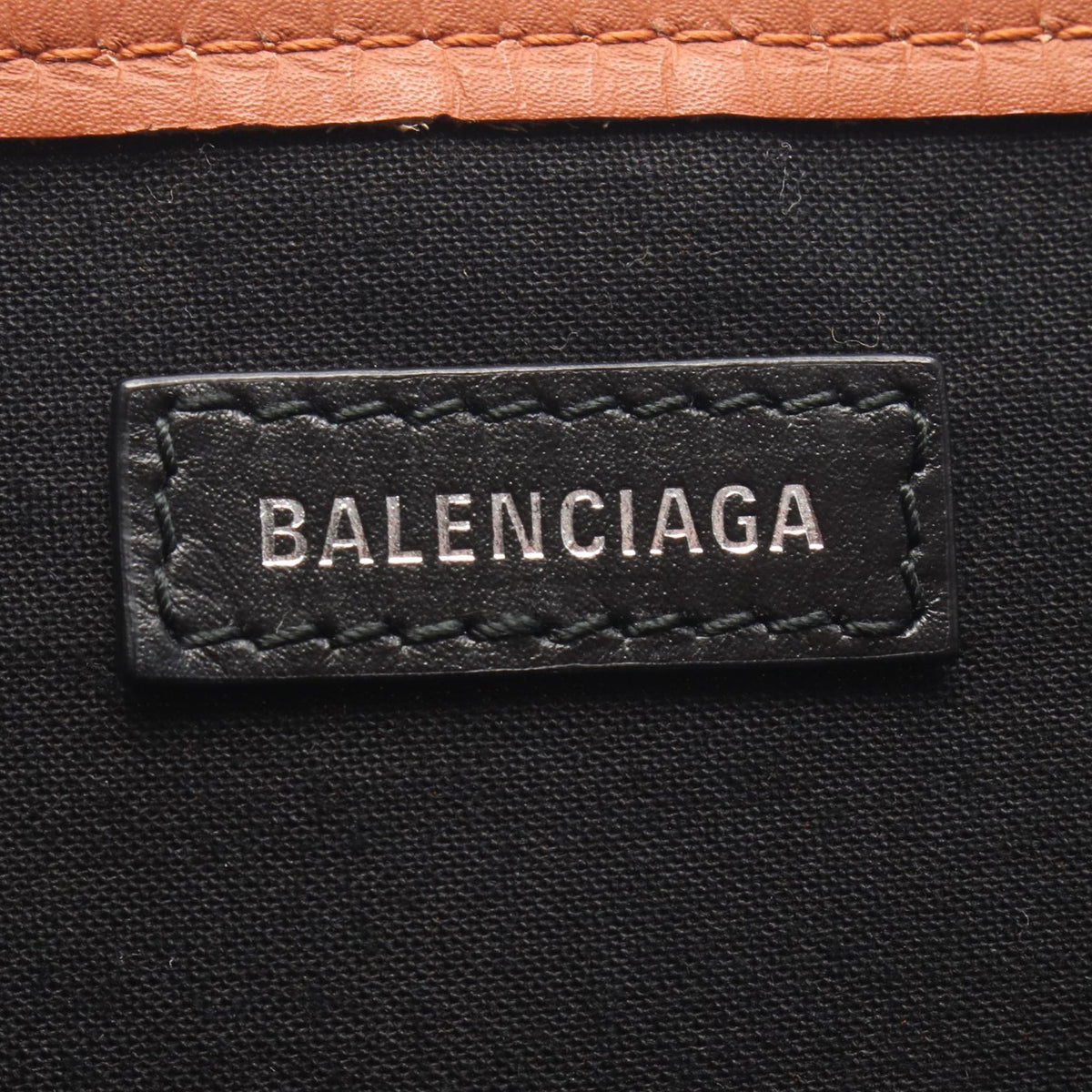 Balenciaga Navy Cabas S Canvas Tote Bag — Beige