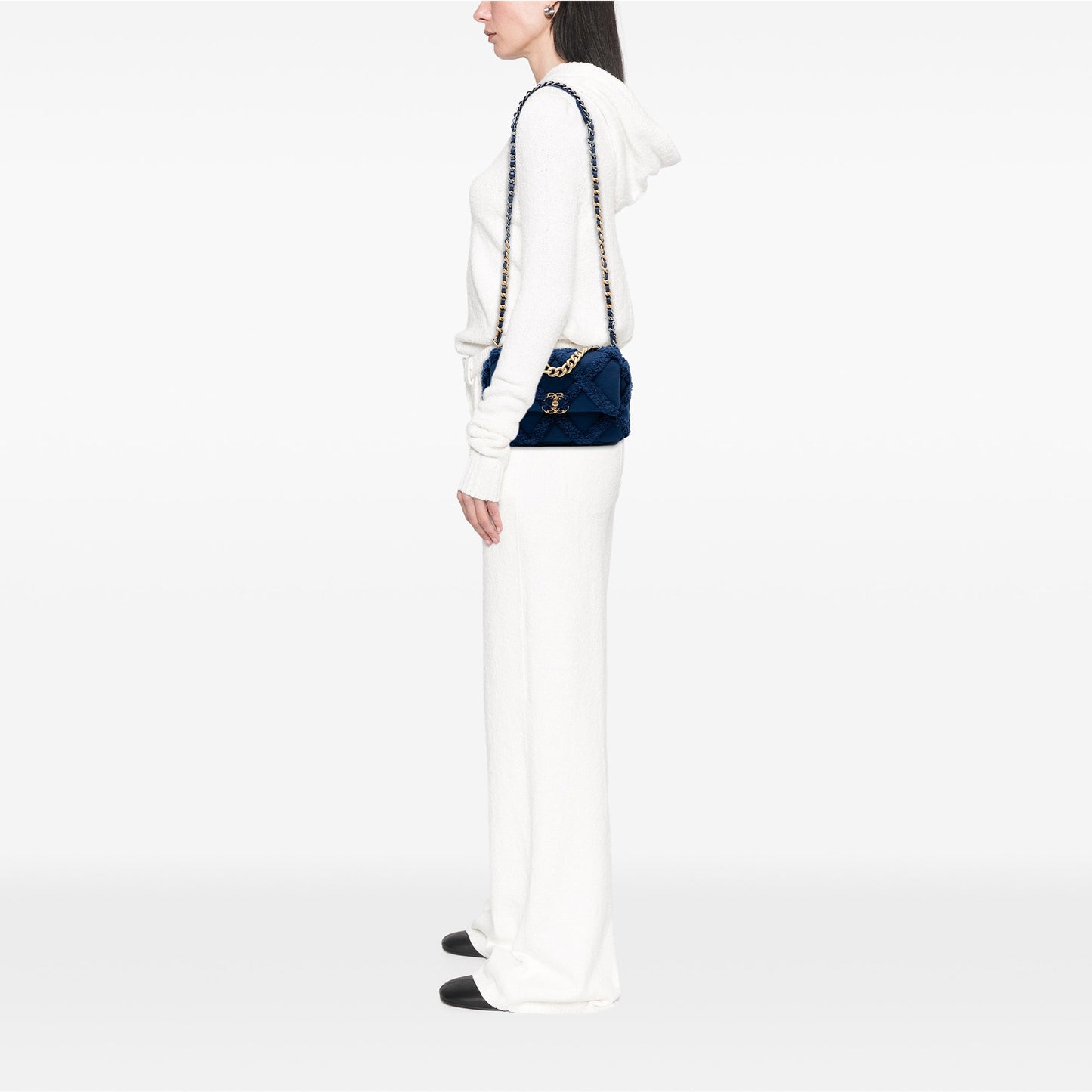 Chanel Medium Canvas and Cotton 19 Flap