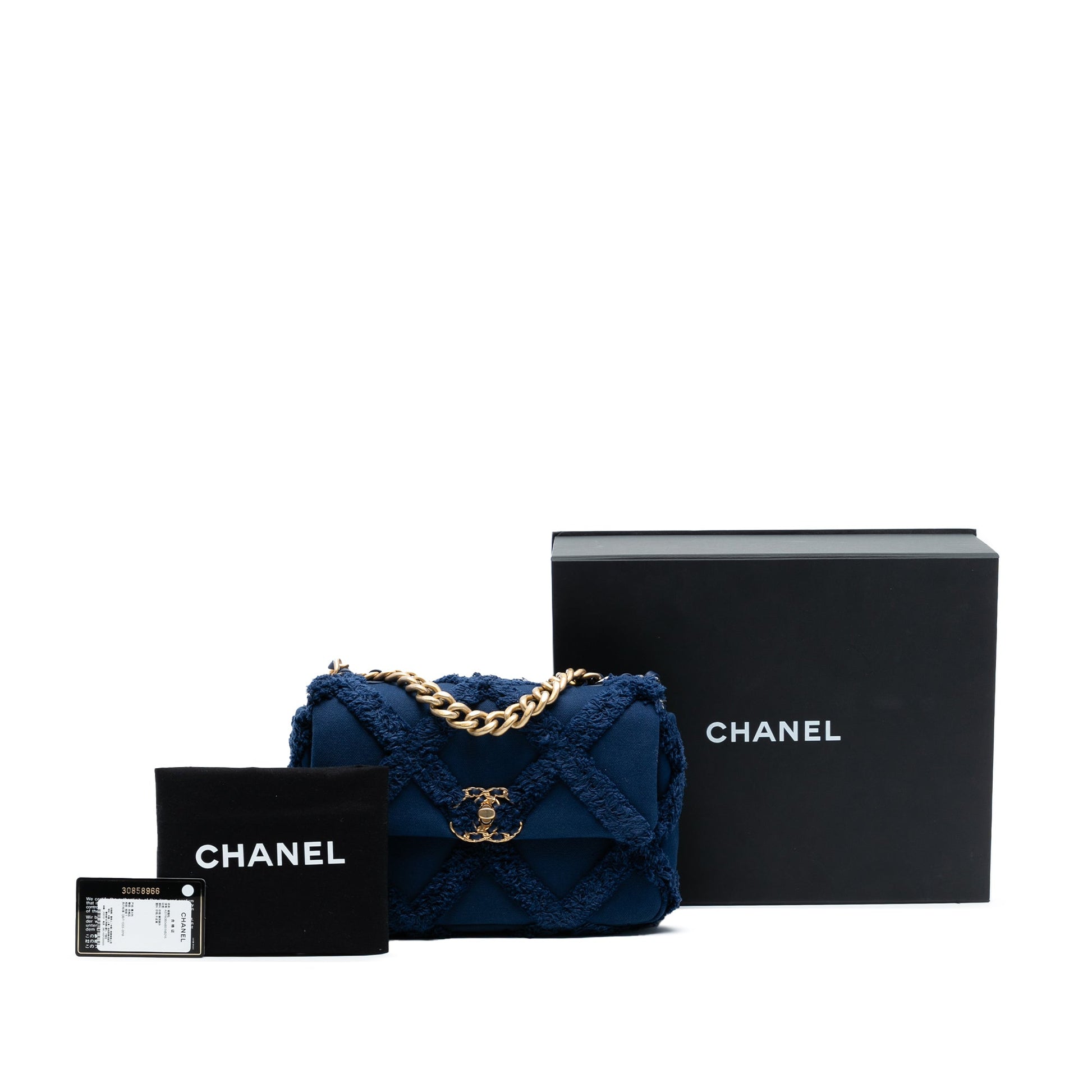 Chanel Medium Canvas and Cotton 19 Flap
