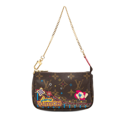 Louis Vuitton Monogram Vivienne Christmas Roller Coaster Mini Pochette Accessoires
