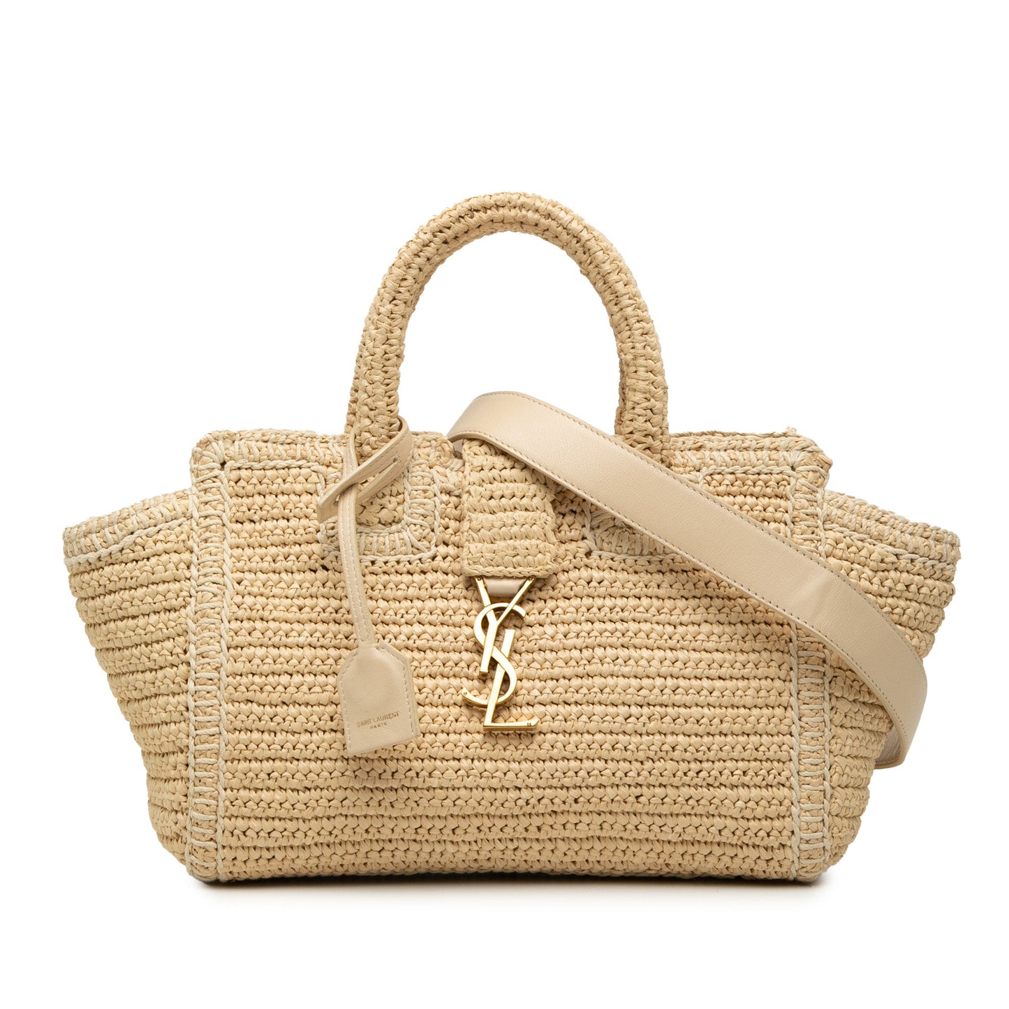 Saint Laurent Baby Raffia Monogram Downtown Cabas