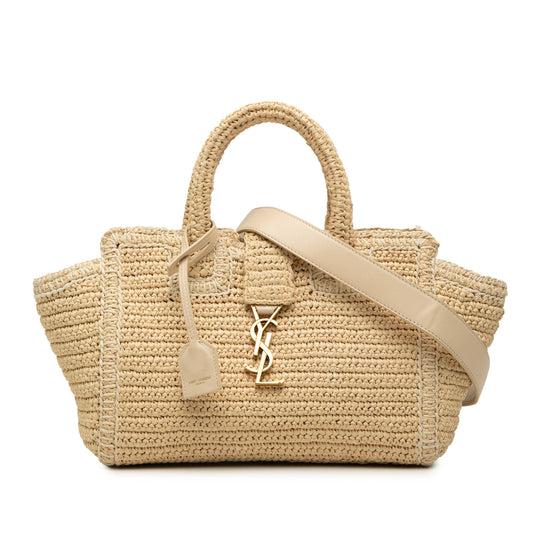 Saint Laurent Baby Raffia Monogram Downtown Cabas