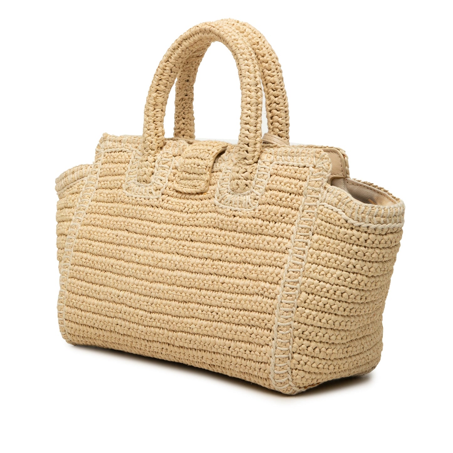 Saint Laurent Baby Raffia Monogram Downtown Cabas