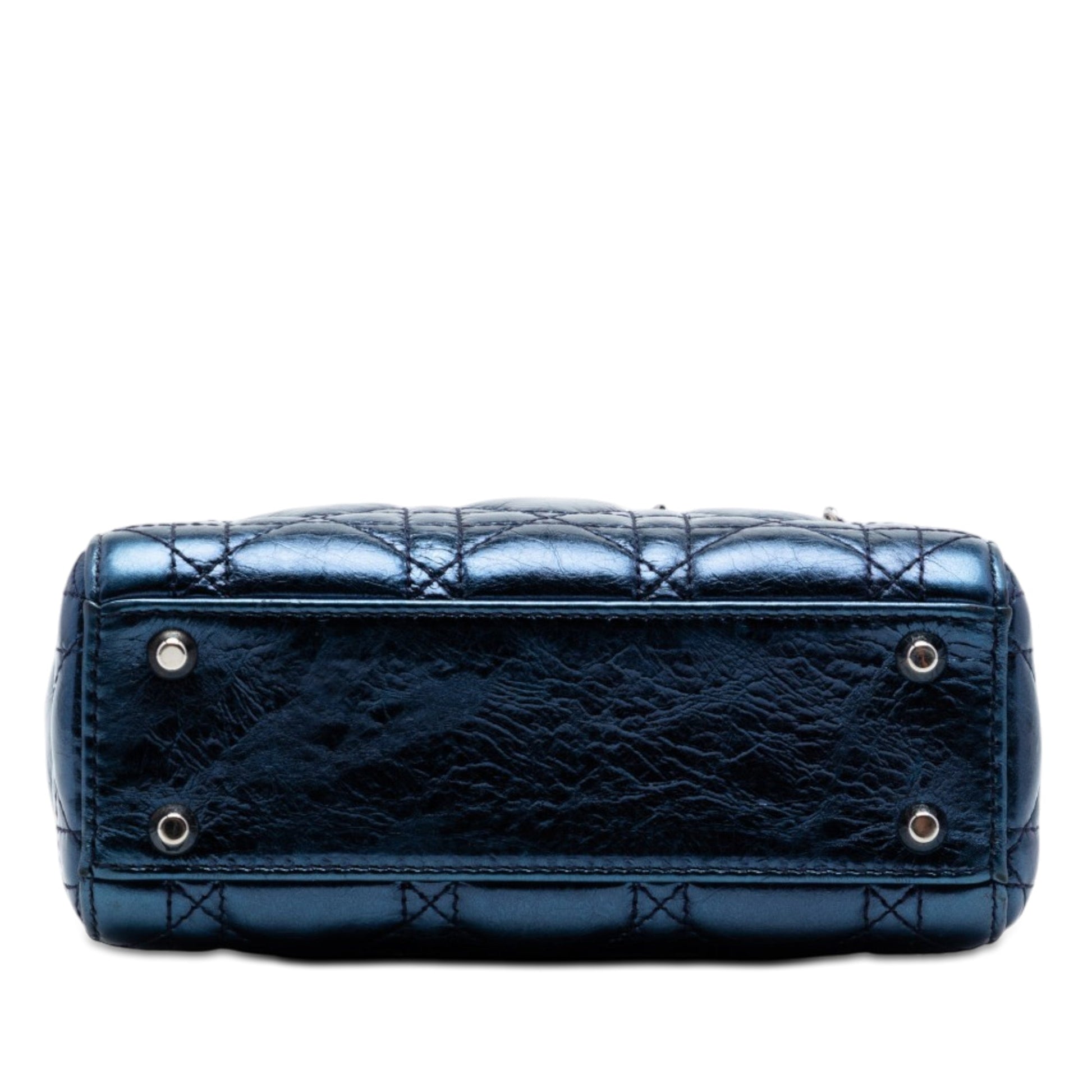 Dior Mini Metallic Calfskin Cannage Lady Dior