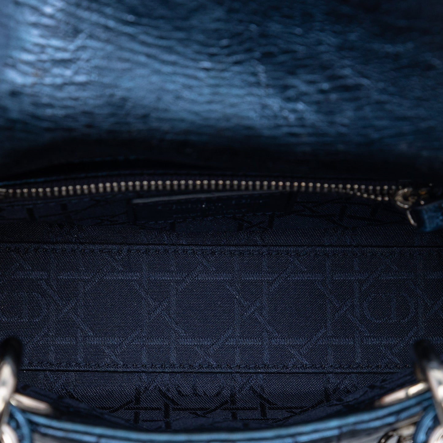Dior Mini Metallic Calfskin Cannage Lady Dior