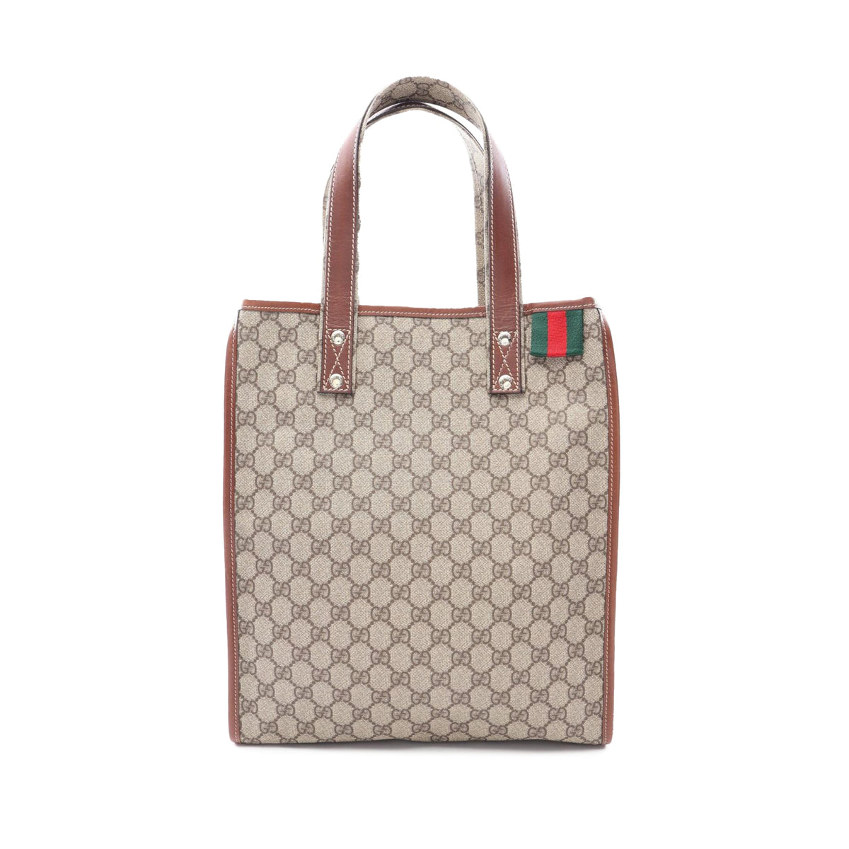 Gucci GG Supreme Web Tote — Beige