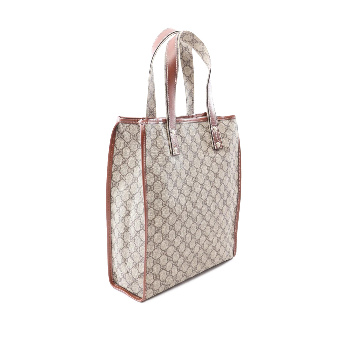 Gucci GG Supreme Web Tote — Beige