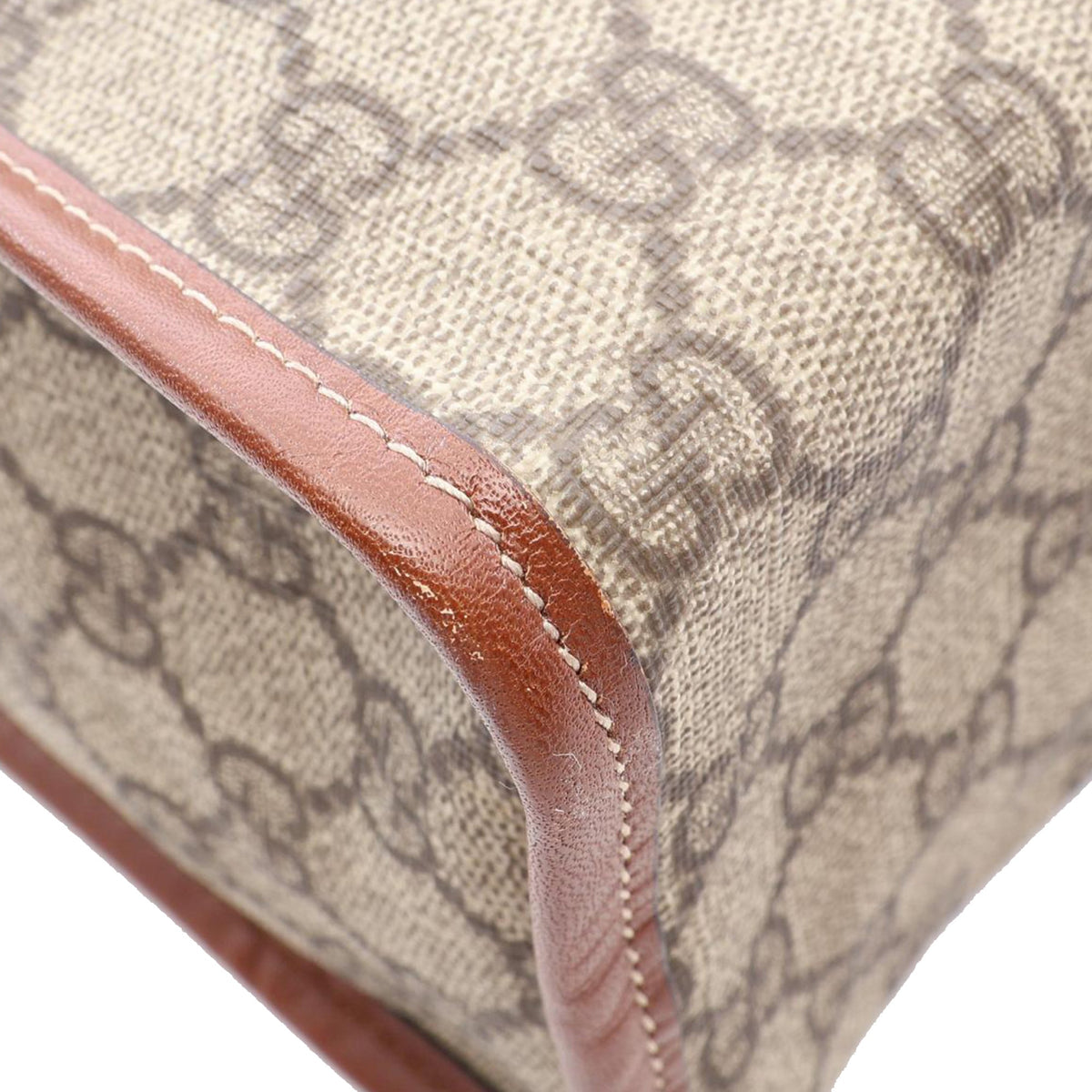 Gucci GG Supreme Web Tote — Beige