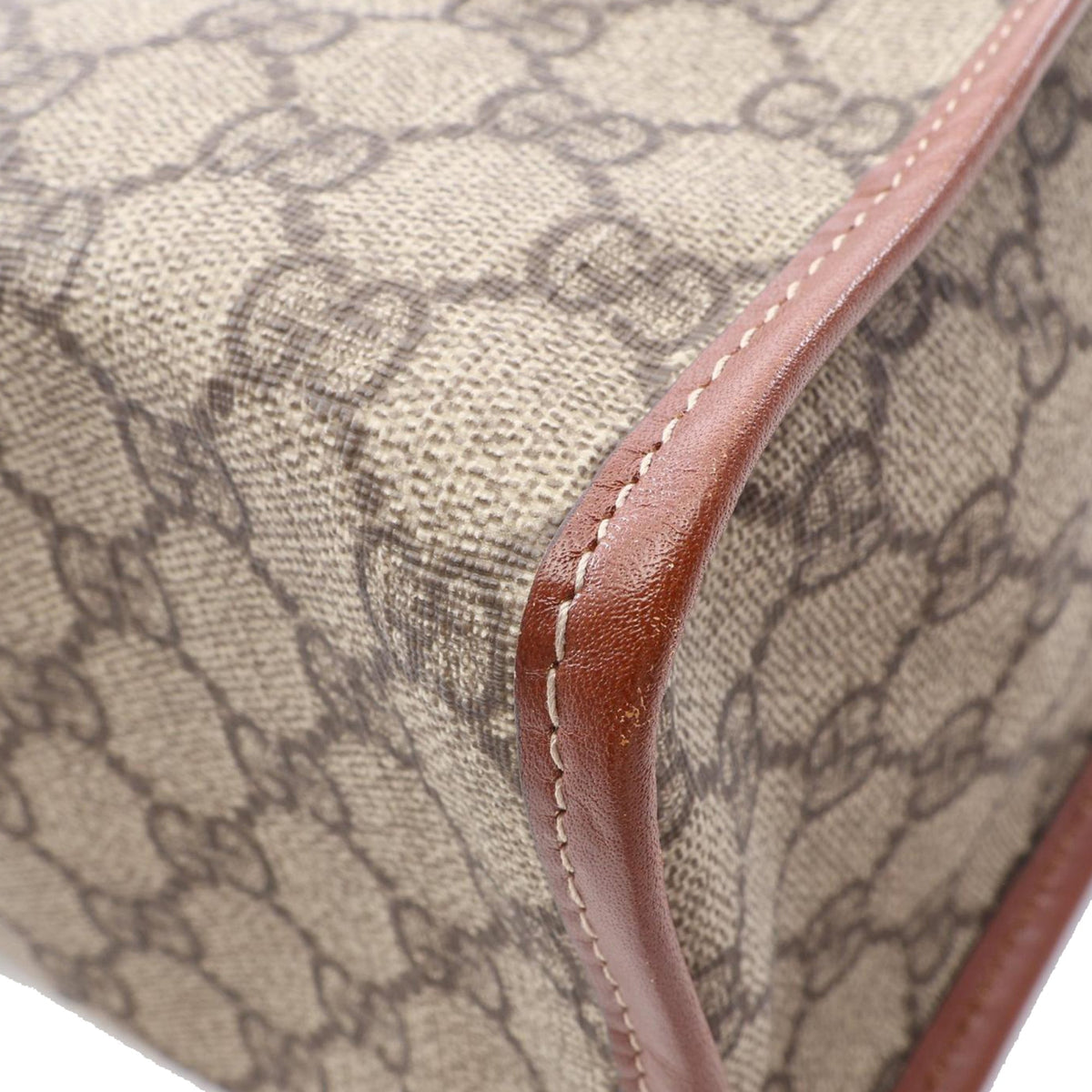 Gucci GG Supreme Web Tote — Beige