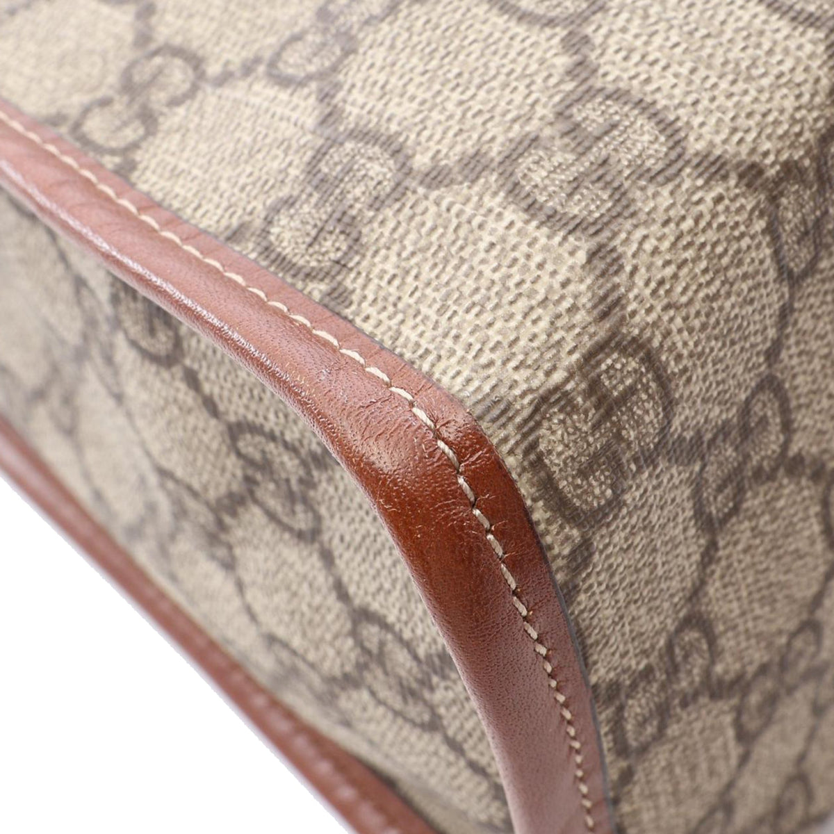 Gucci GG Supreme Web Tote — Beige