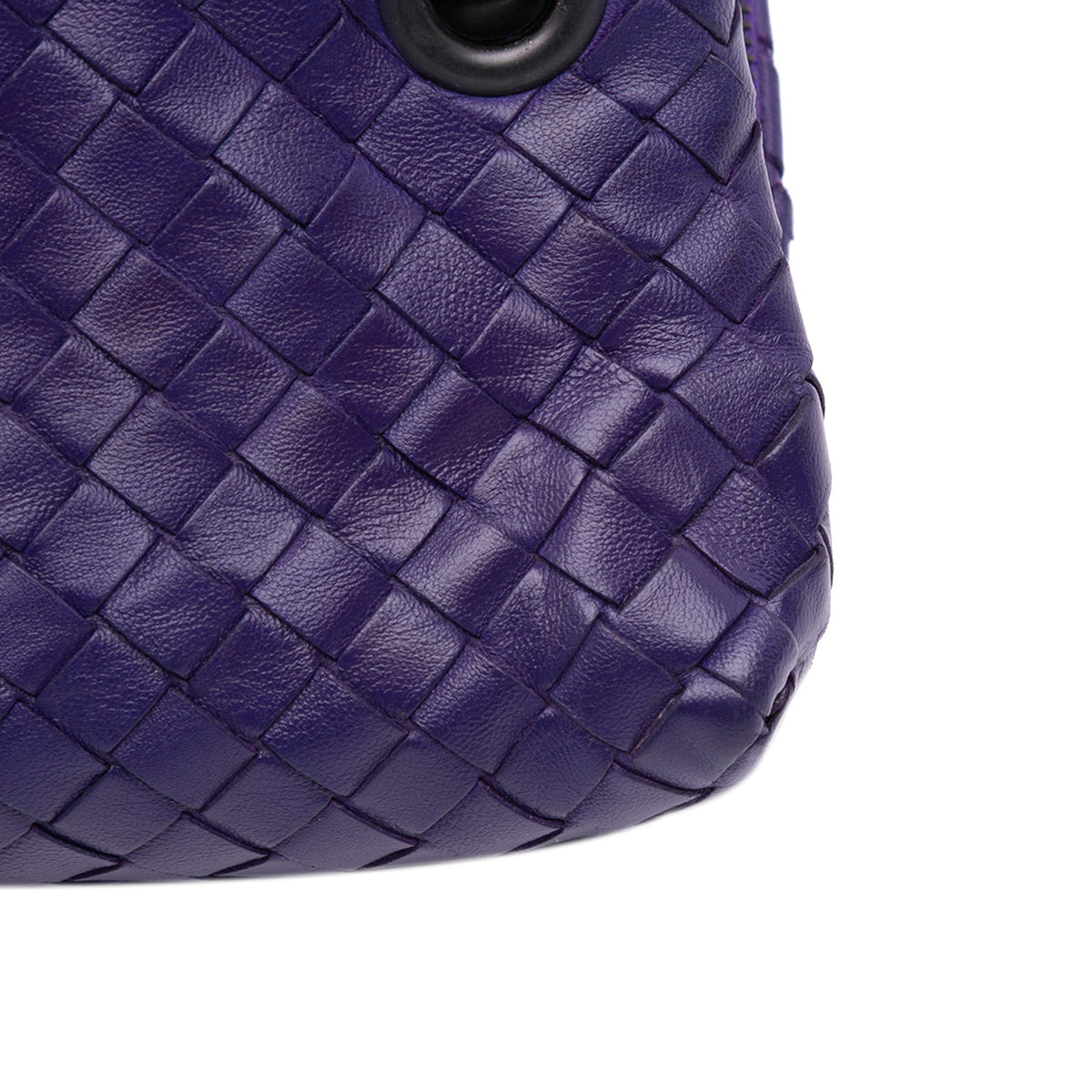 Bottega Veneta Nappa Intrecciato Triple Zip Shoulder Bag — Purple