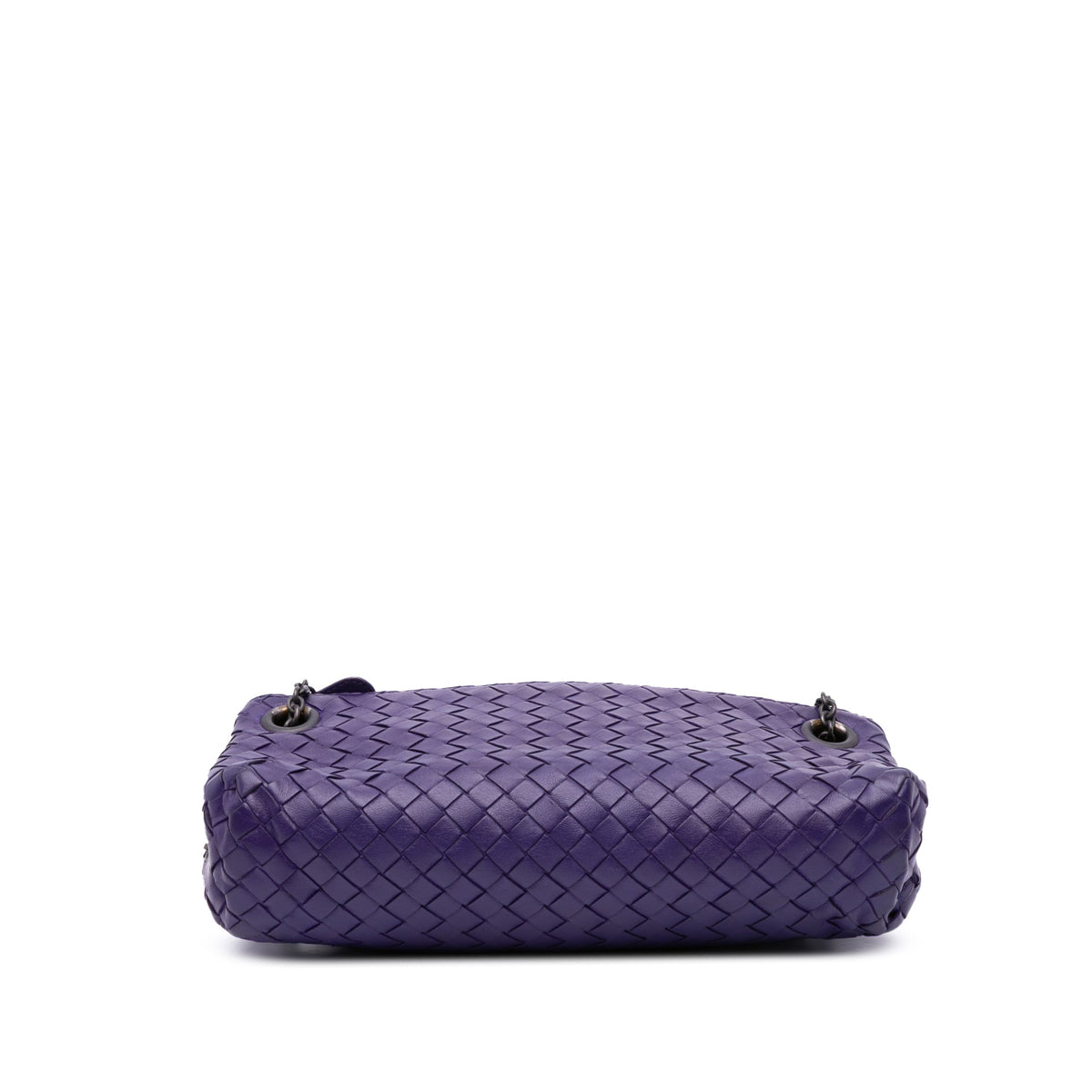 Bottega Veneta Nappa Intrecciato Triple Zip Shoulder Bag — Purple