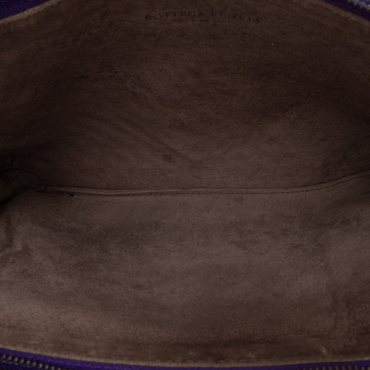 Bottega Veneta Nappa Intrecciato Triple Zip Shoulder Bag — Purple