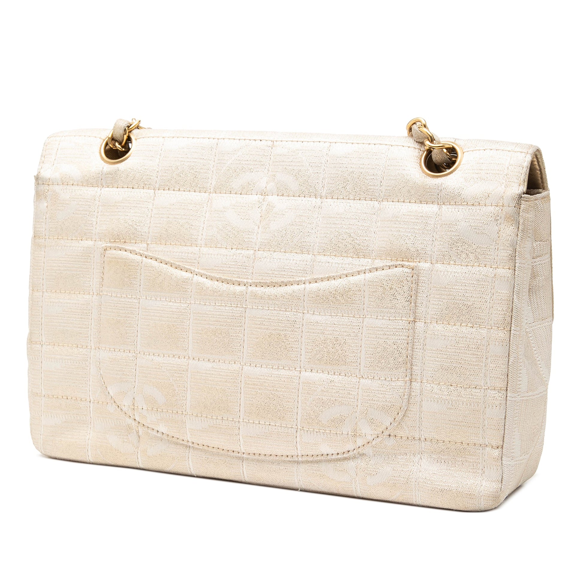 Chanel New Travel Line Medium Metallic Nylon Single Flap