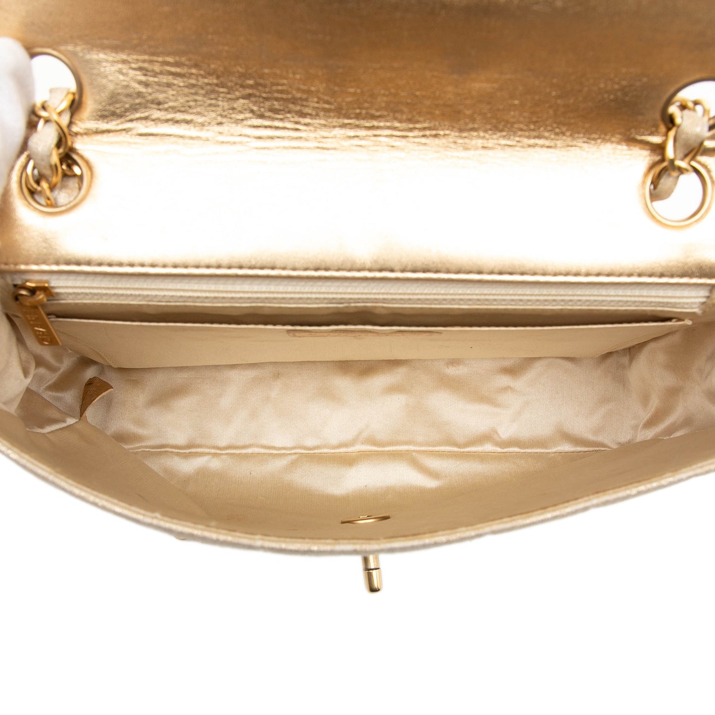 Chanel New Travel Line Medium Metallic Nylon Single Flap