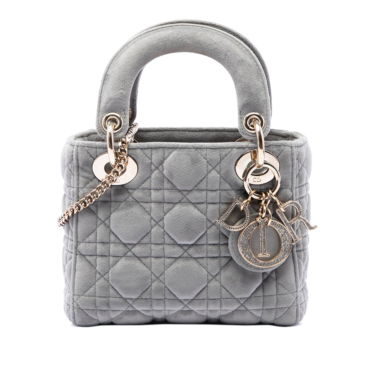 Dior Mini Velvet Cannage Lady Dior