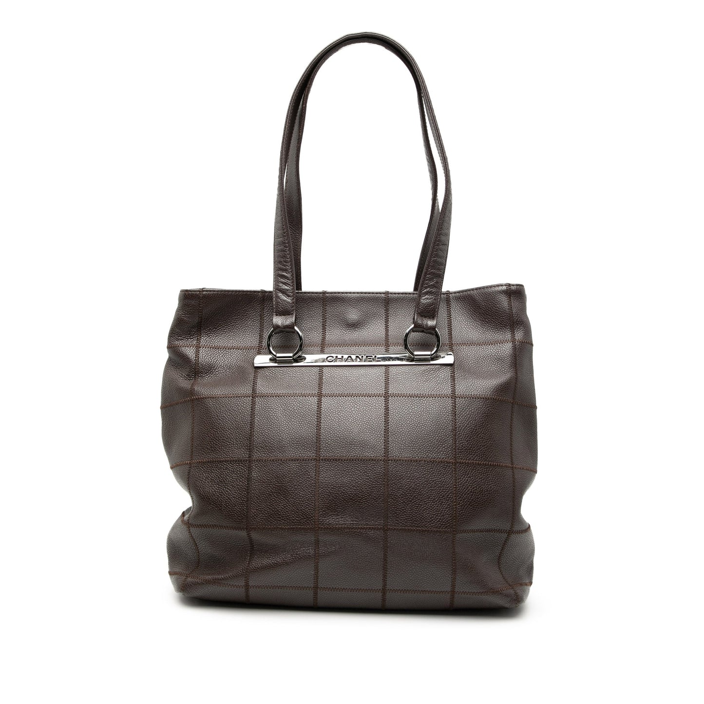 Chanel Chocolate Bar Stitched Caviar Tote
