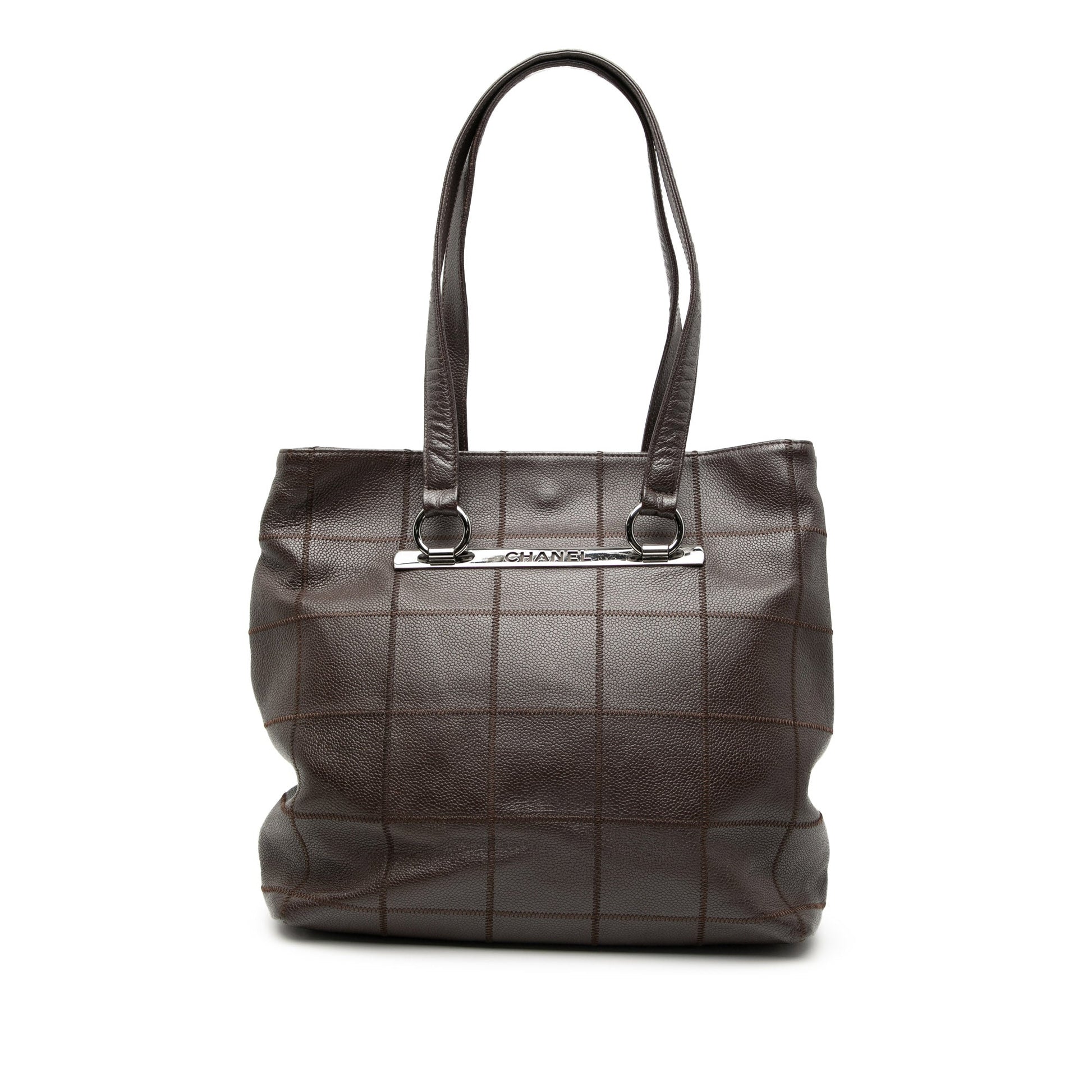 Chanel Chocolate Bar Stitched Caviar Tote