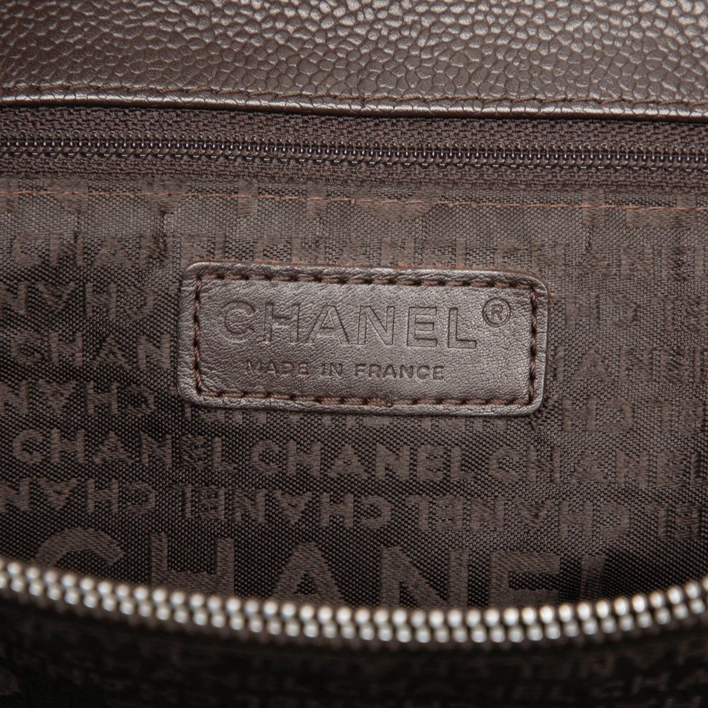 Chanel Chocolate Bar Stitched Caviar Tote