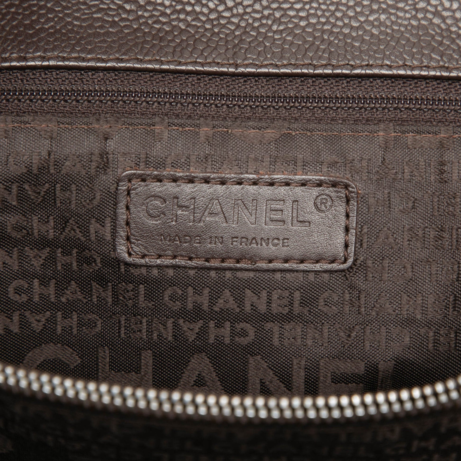 Chanel Chocolate Bar Stitched Caviar Tote