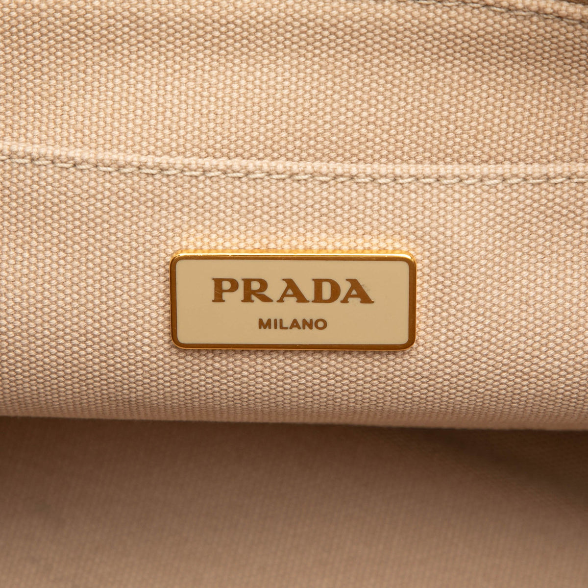 Prada Large Canvas Canapa Bijoux Satchel