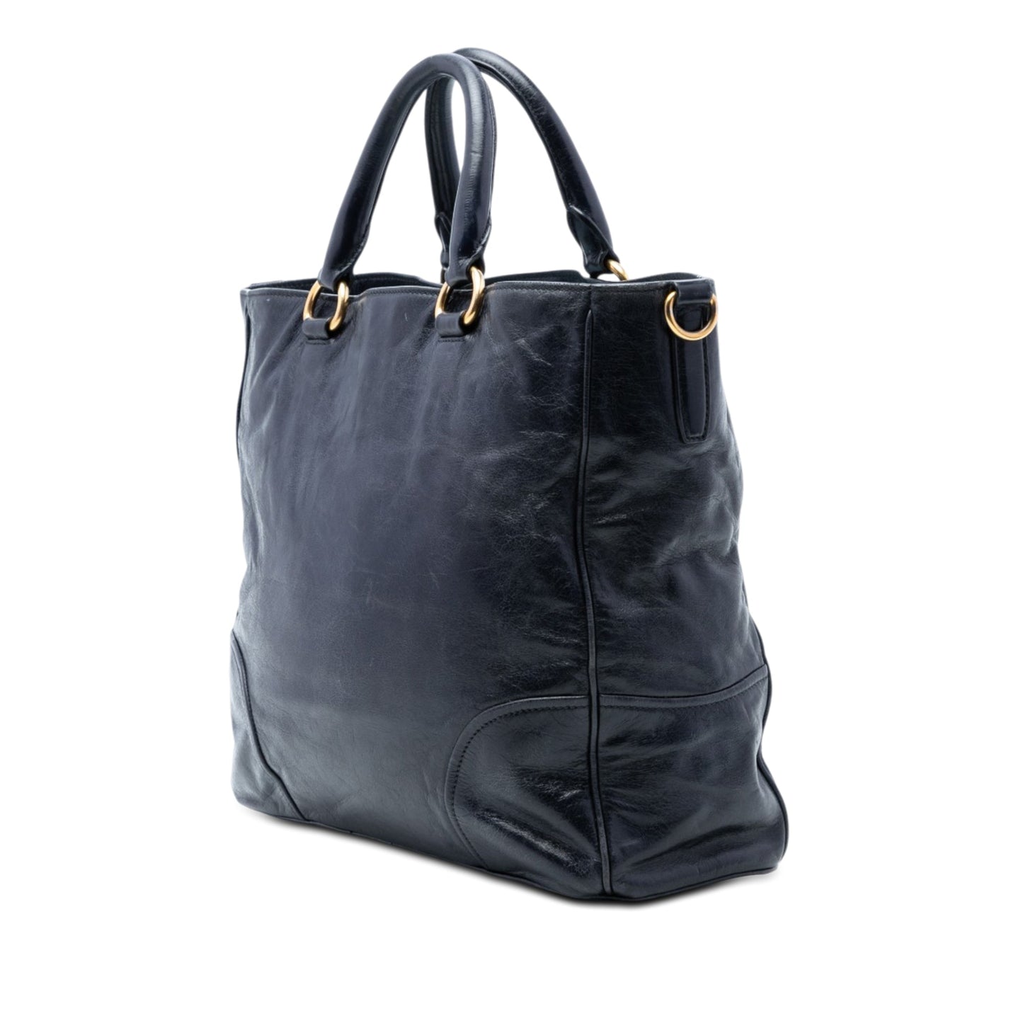 Prada Vitello Shine Open Convertible Tote