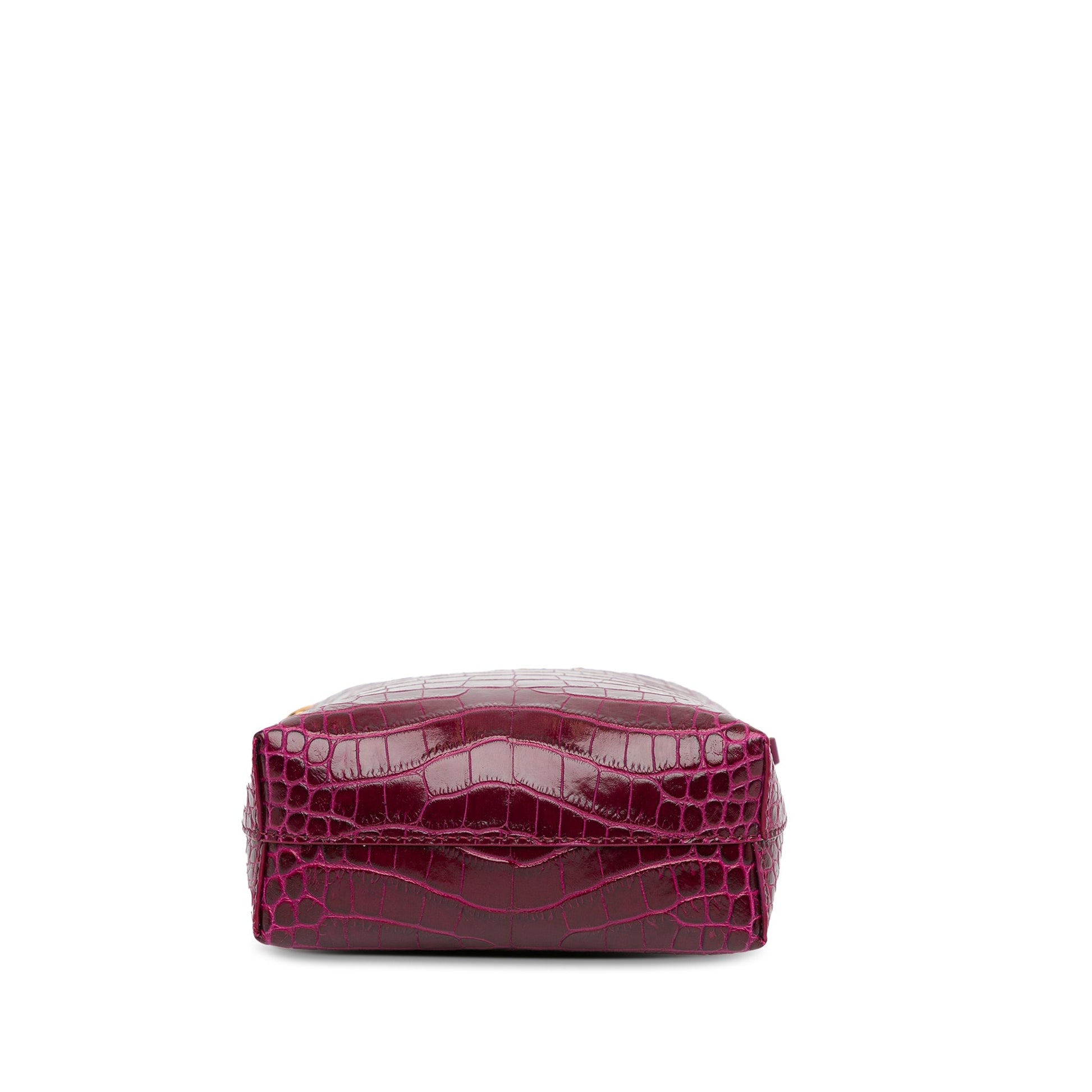 Tom Ford Mini Croc-Embossed Chain Bucket Bag