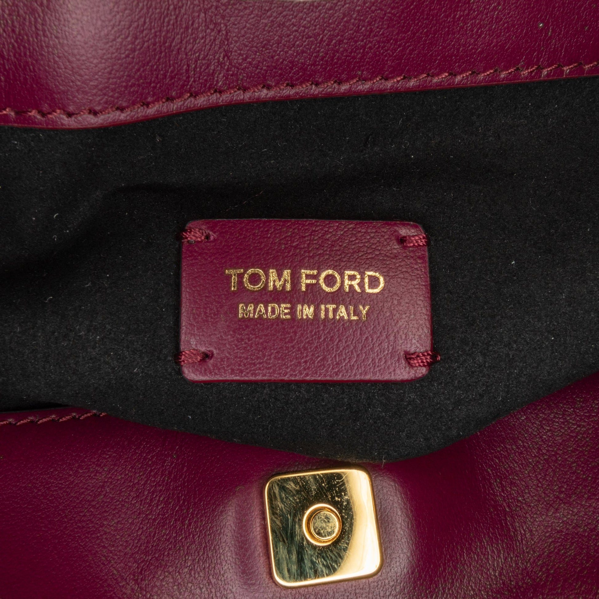 Tom Ford Mini Croc-Embossed Chain Bucket Bag