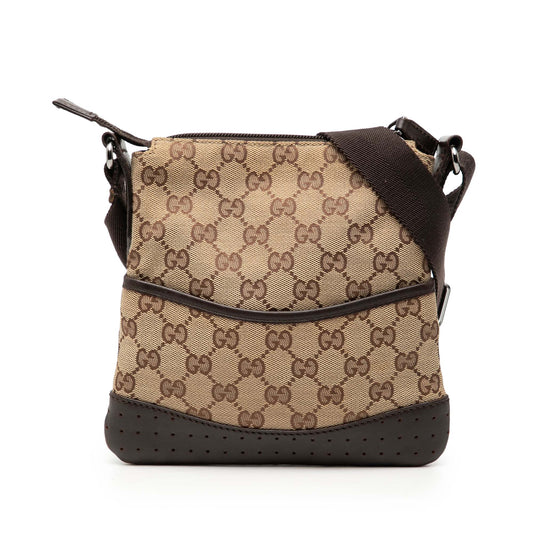 Gucci Small GG Canvas Perforated Crossbody