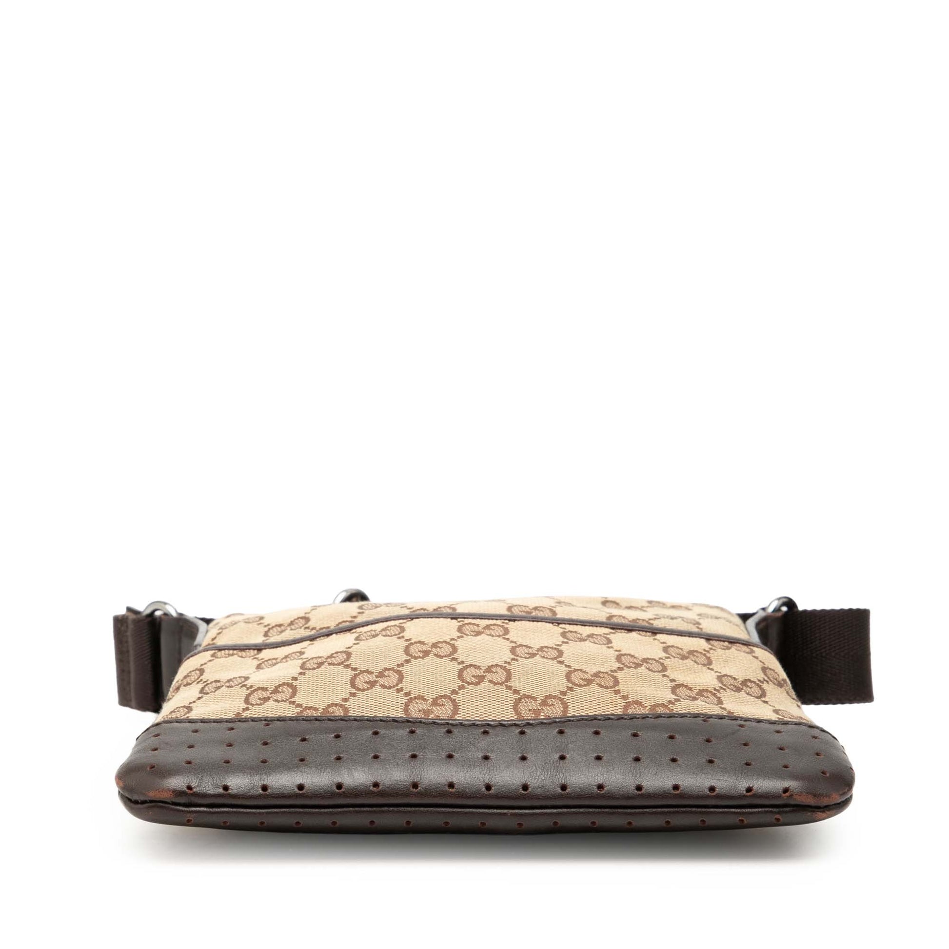 Gucci Small GG Canvas Perforated Crossbody