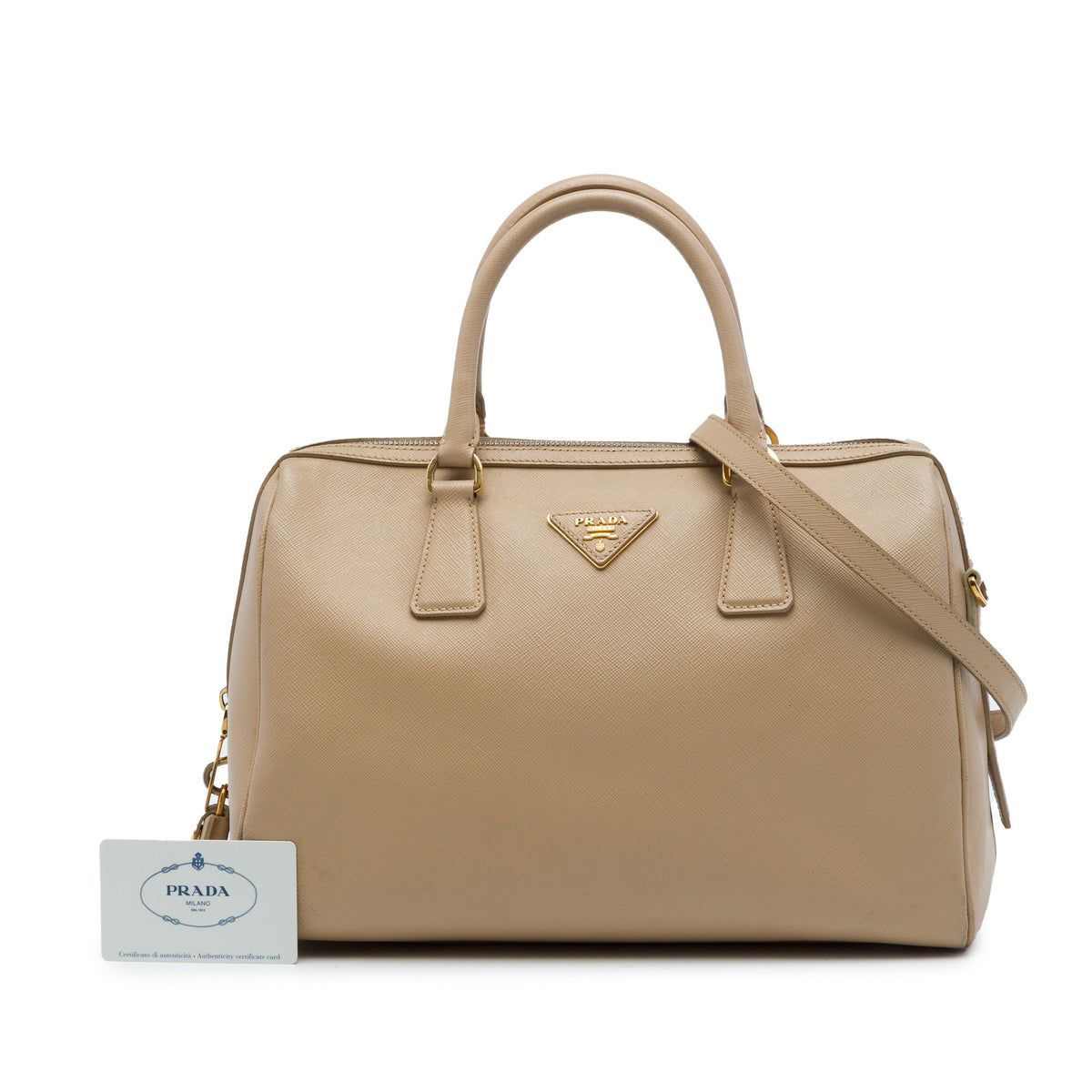 Prada Saffiano Lux Convertible Bowler Bag