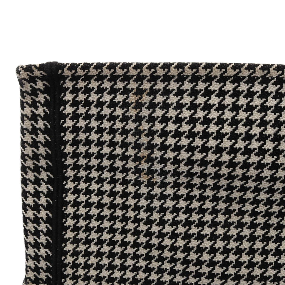 Dior Medium Canvas Houndstooth Embroidered Book Tote — Black