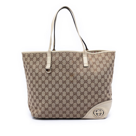 Large GG Canvas New Britt Tote