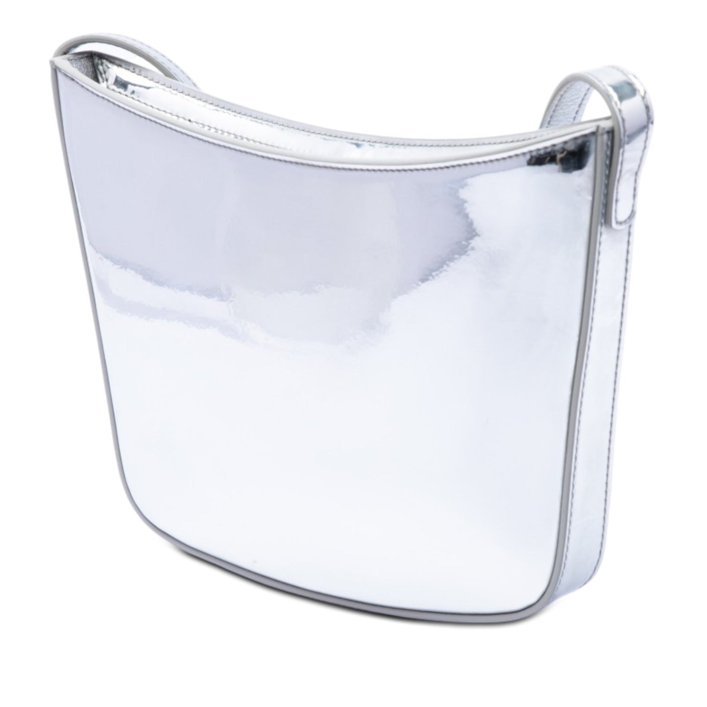 Celine Medium Metallic Leather Croque Shoulder Bag