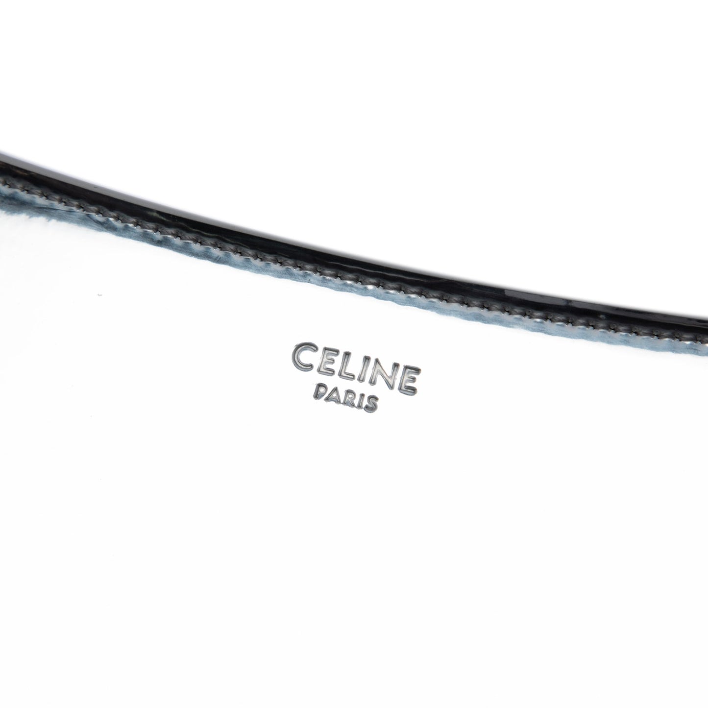 Celine Medium Metallic Leather Croque Shoulder Bag