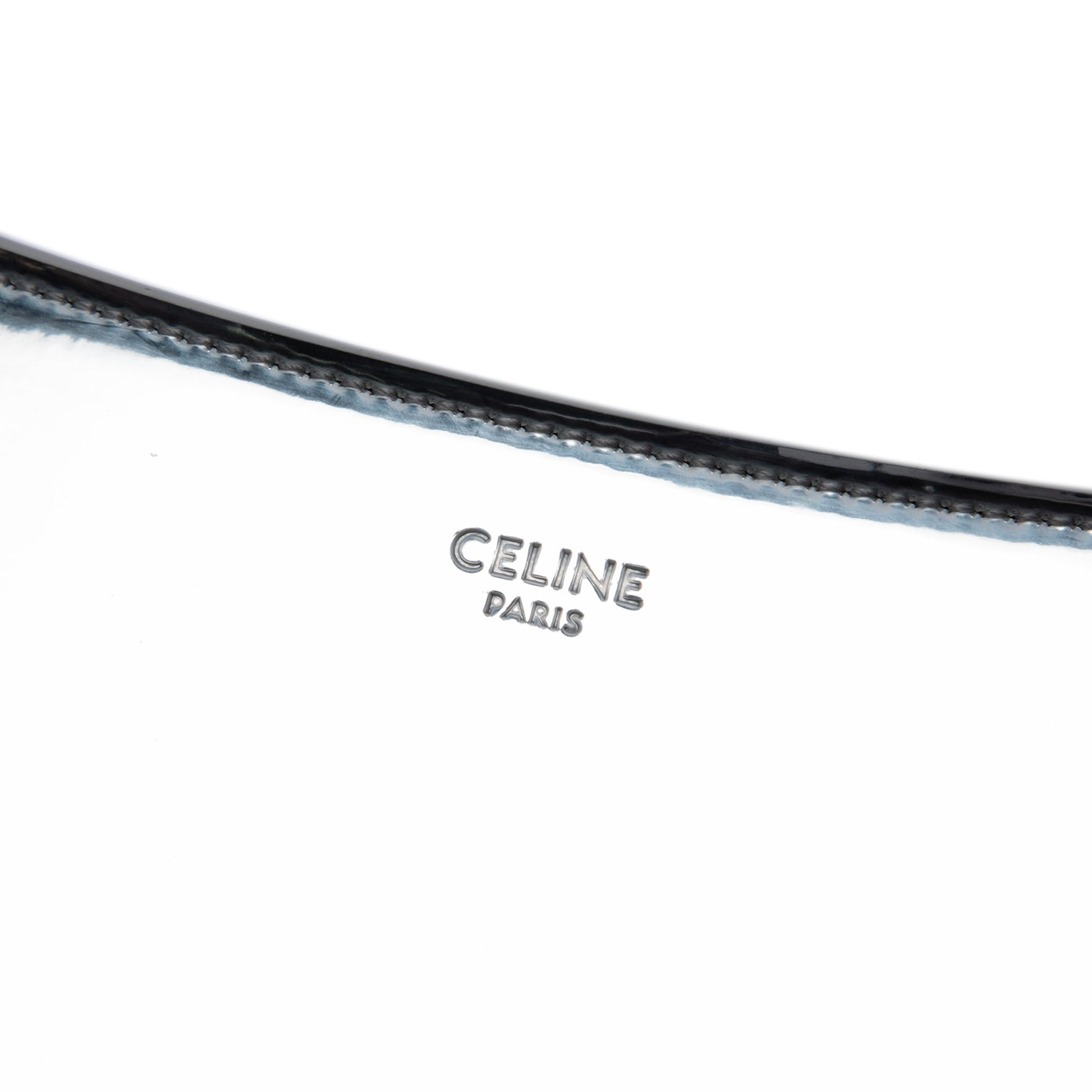 Celine Medium Metallic Leather Croque Shoulder Bag