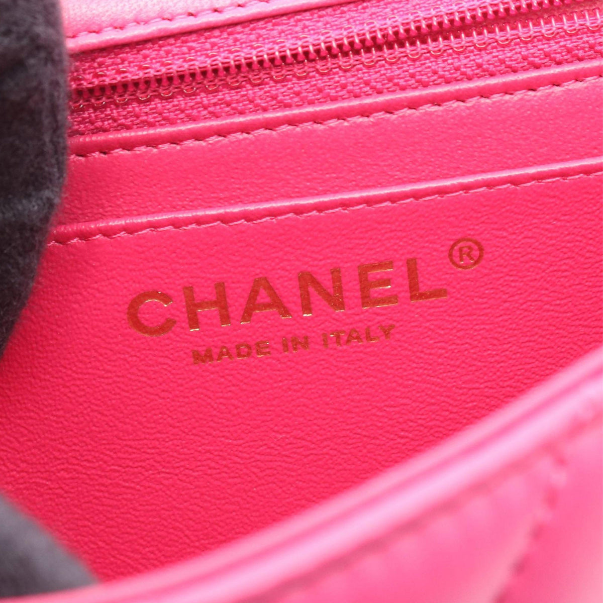 Chanel Mini Square Classic Chevron Lambskin Single Flap