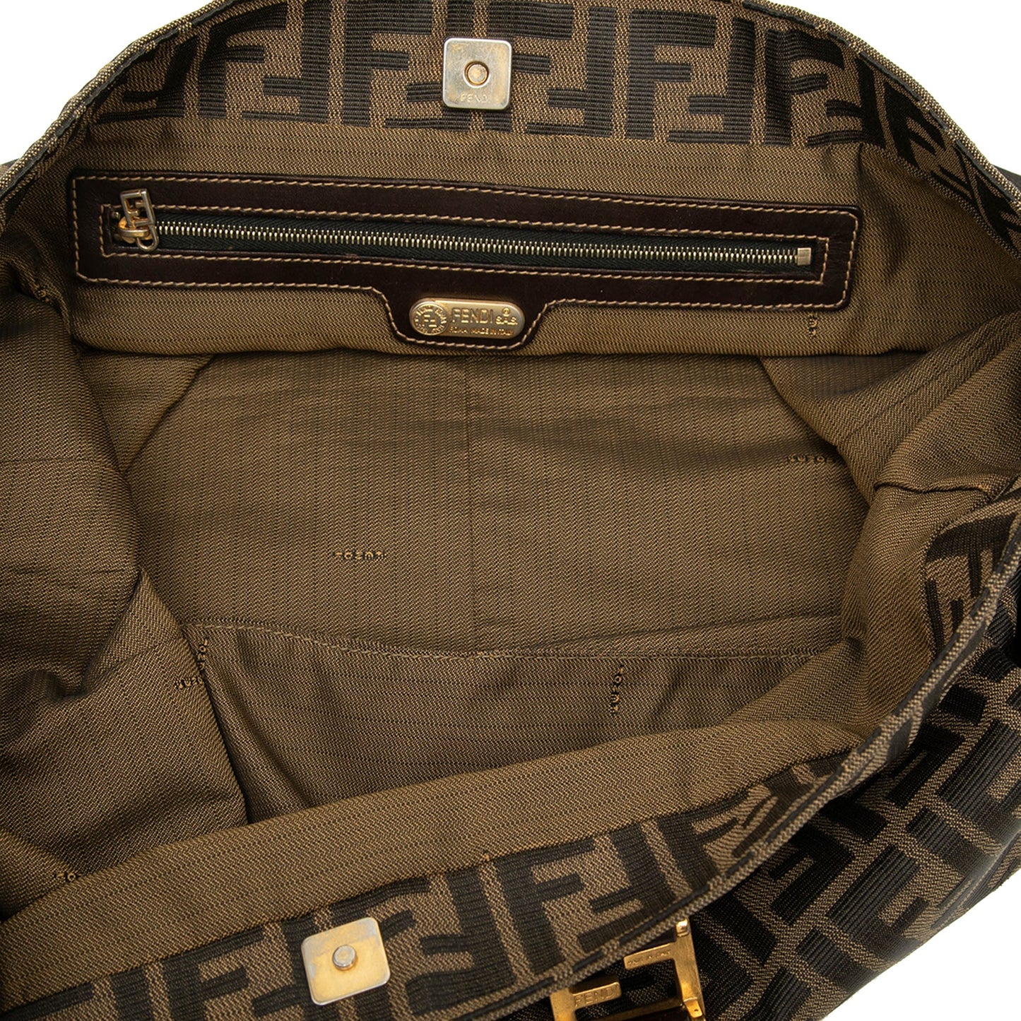 Fendi Large Zucca Canvas Twins Tote
