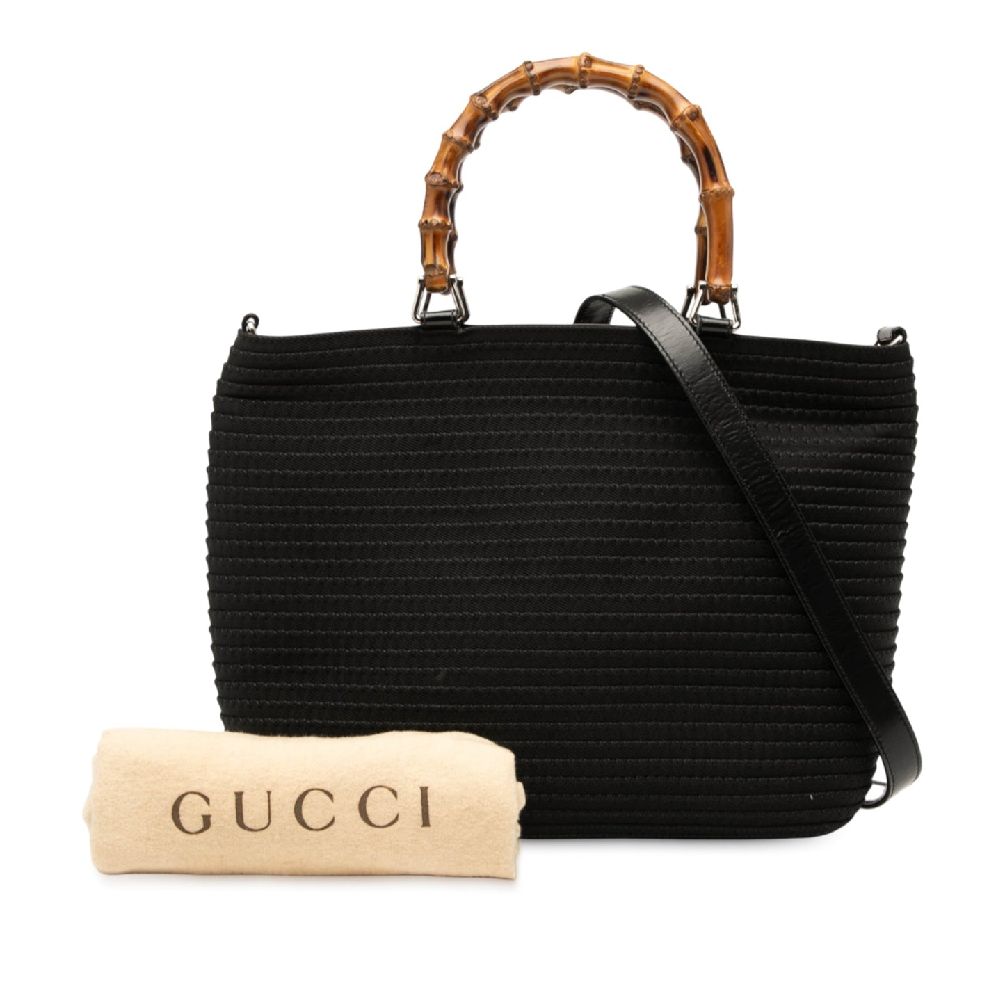 Gucci Nylon Bamboo Satchel