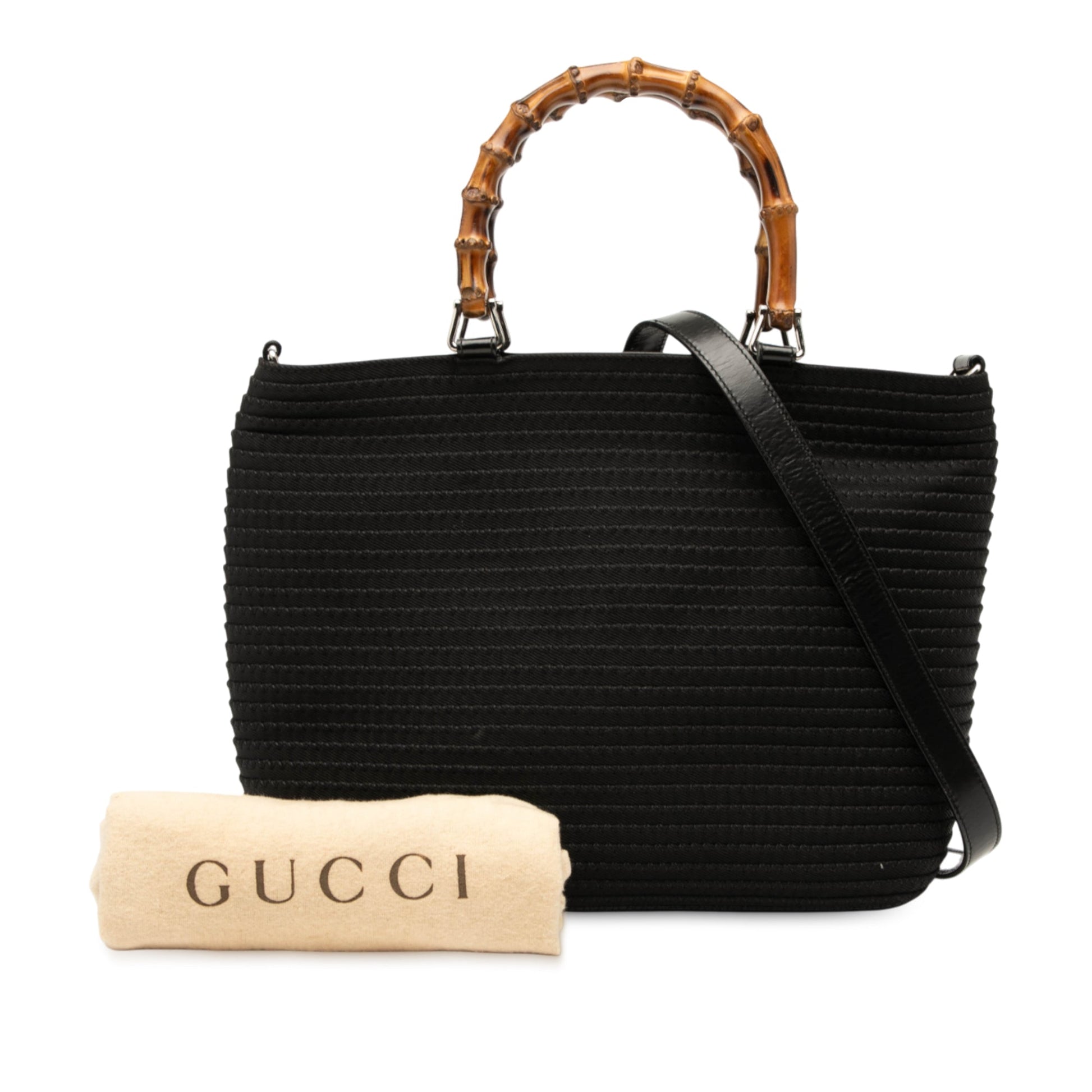 Gucci Nylon Bamboo Satchel