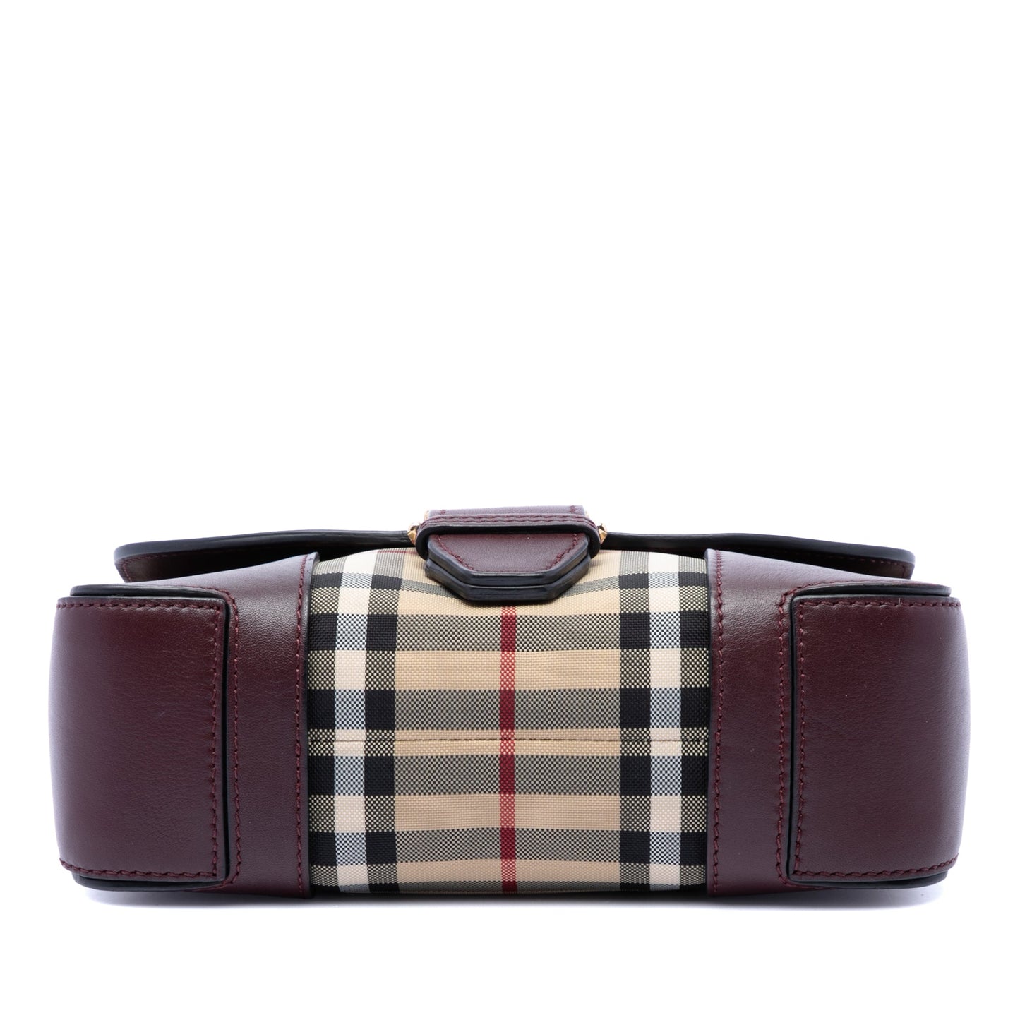 Burberry Small Haymarket Check Nylon and Leather Dickens Crossbody
