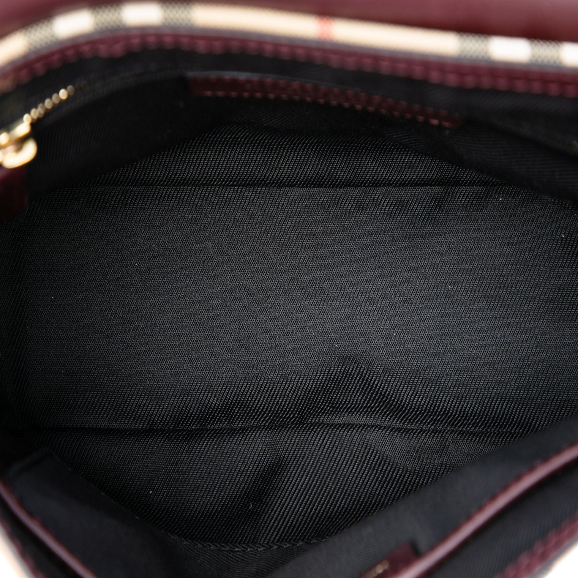 Burberry Small Haymarket Check Nylon and Leather Dickens Crossbody