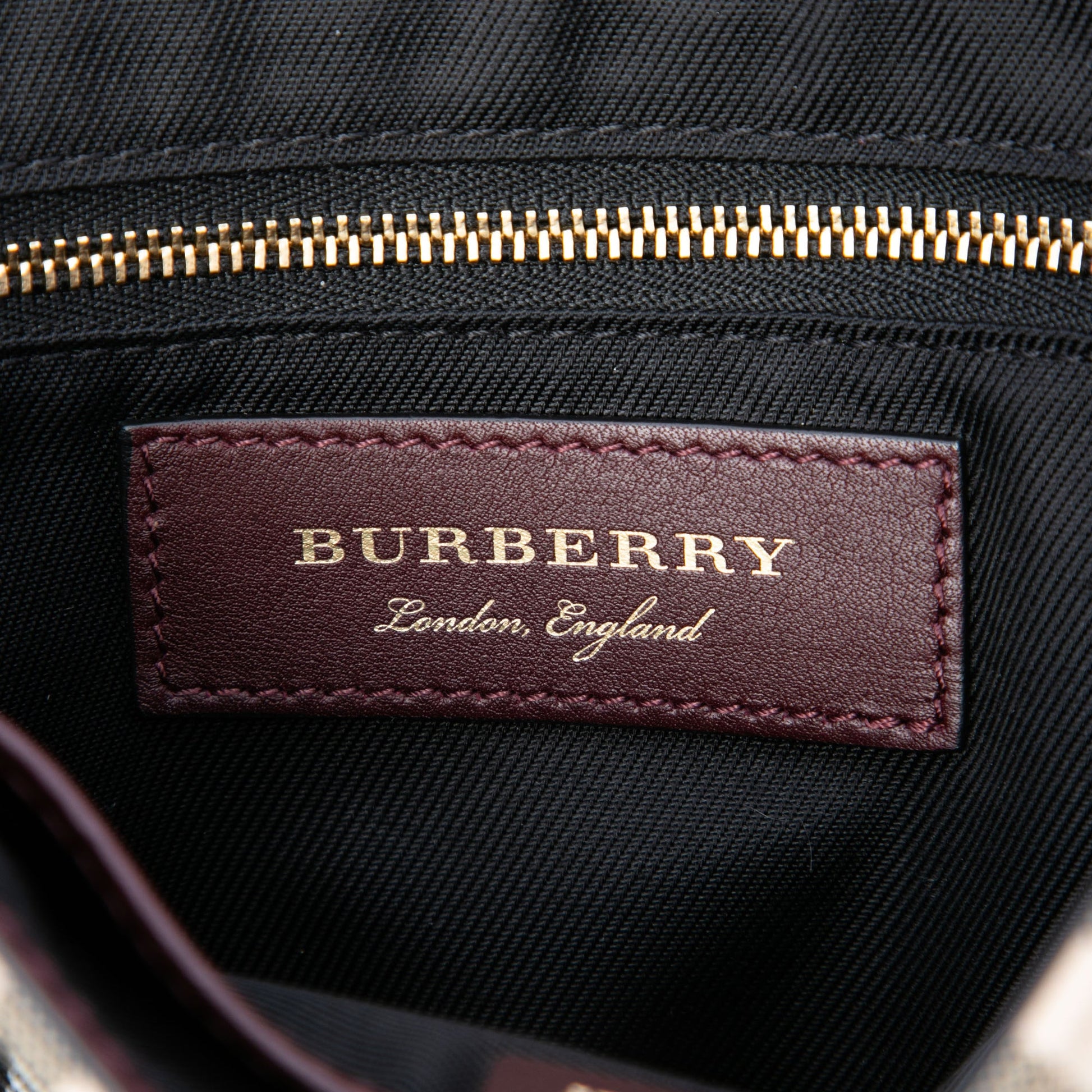 Burberry Small Haymarket Check Nylon and Leather Dickens Crossbody