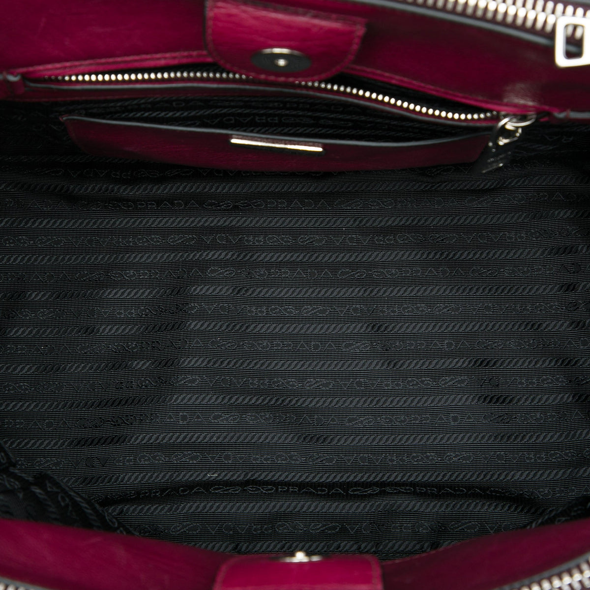 Prada Glace Calf Twin Pocket Double Handle Satchel