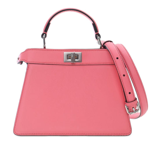 Fendi Petite Leather Peekaboo ISeeU Satchel