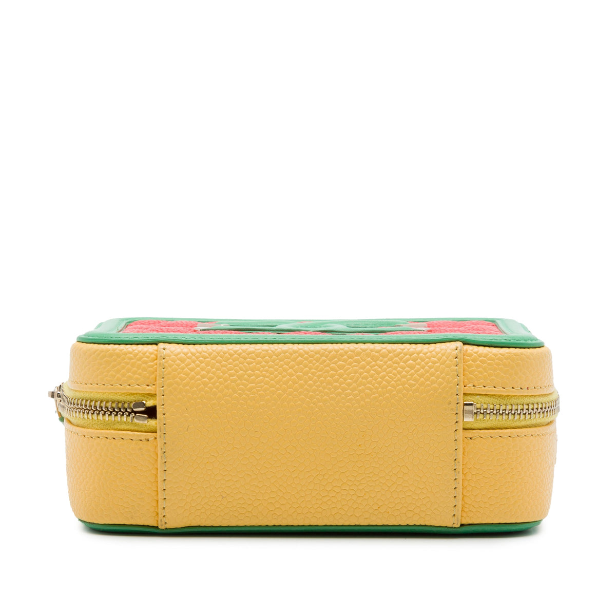 Chanel Mini Tricolor Caviar CC Filigree Vanity Case — Orange