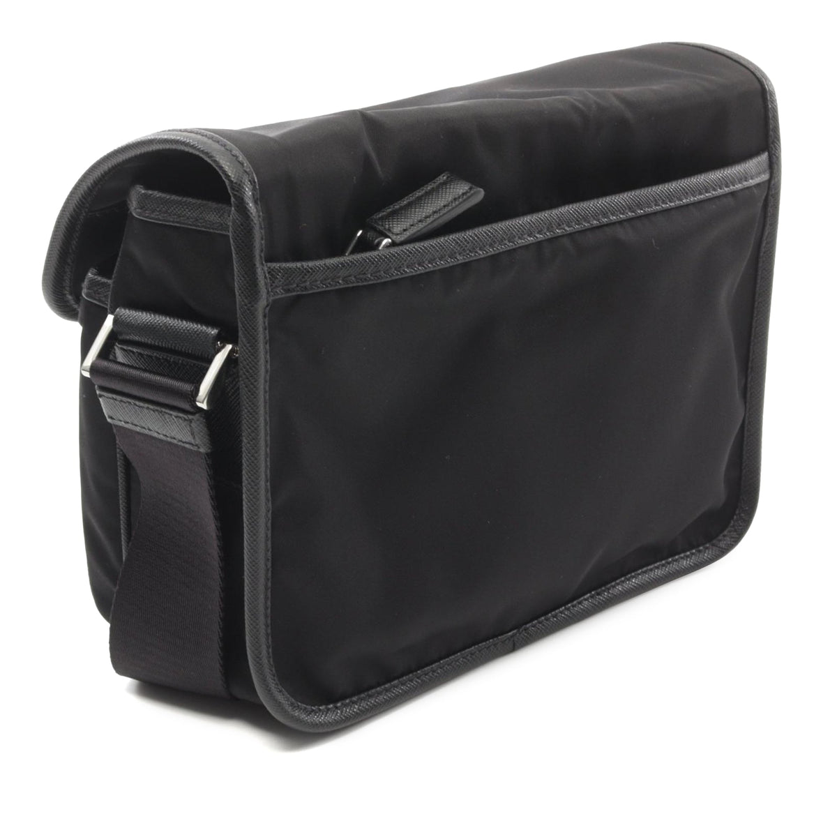 Prada Tessuto Zip Buckle Messenger Bag