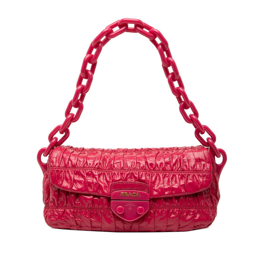 Vernice Gaufre Shoulder Bag