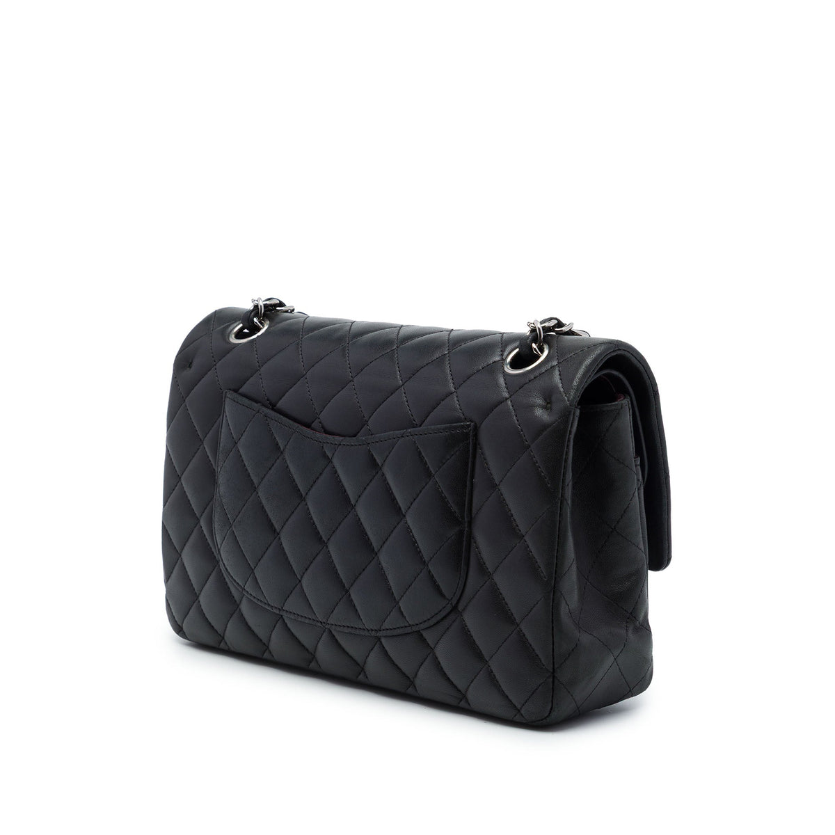 Chanel Medium Classic Lambskin Double Flap — Black